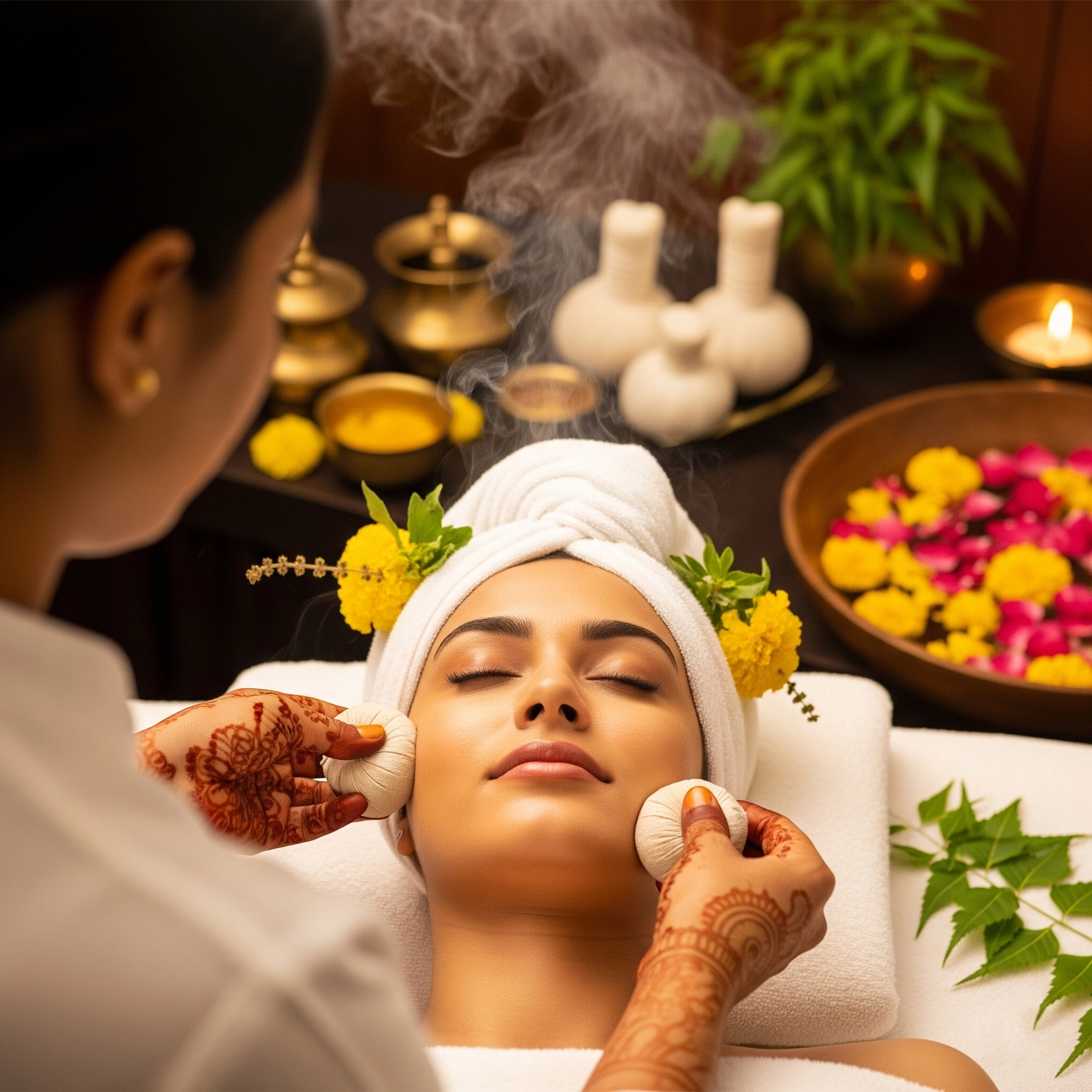 Facial spa treatment